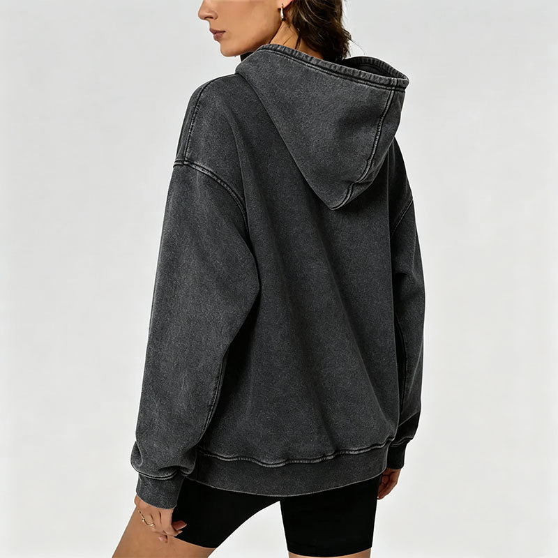 Plus-size hooded sweatshirt