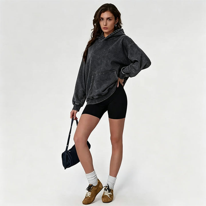 Plus-size hooded sweatshirt