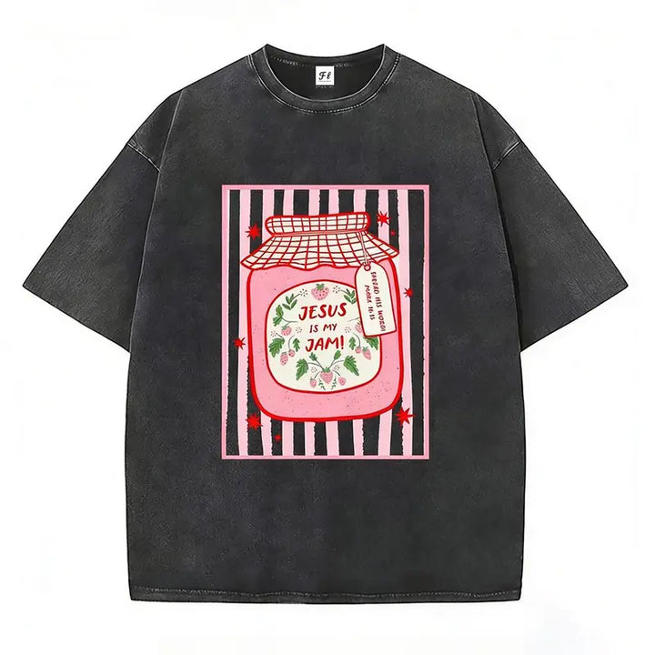 Unisex Jesus Is My Jam  Jam Jar Graphic T-Shirt