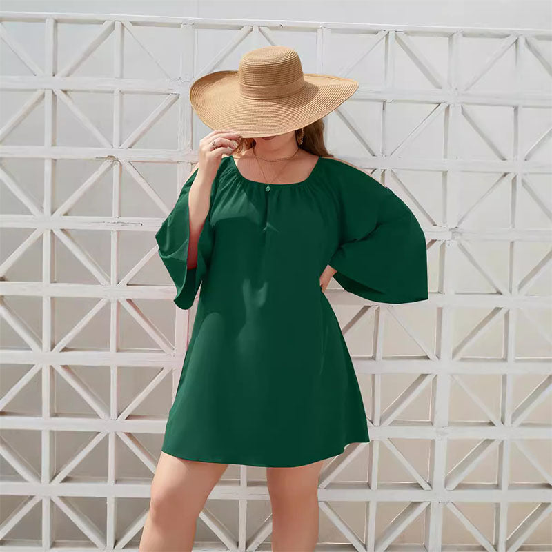 Casual Puff Sleeve Dress