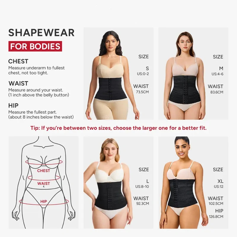 Women Adjustable Waist Trainer Corset, Tummy Control &amp; Waist Support Shapewear