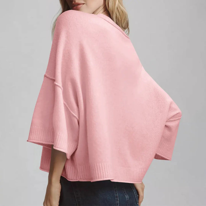 Casual Drop Shoulder Cropped Sweater