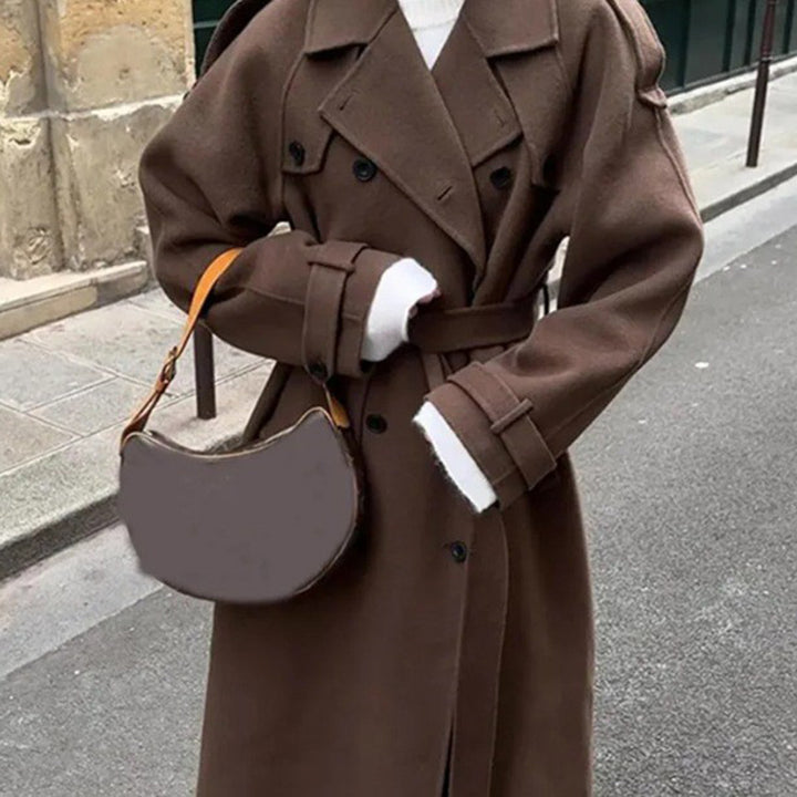Elegant Double Button Coat – Minimalist Casual Winter Outerwear
