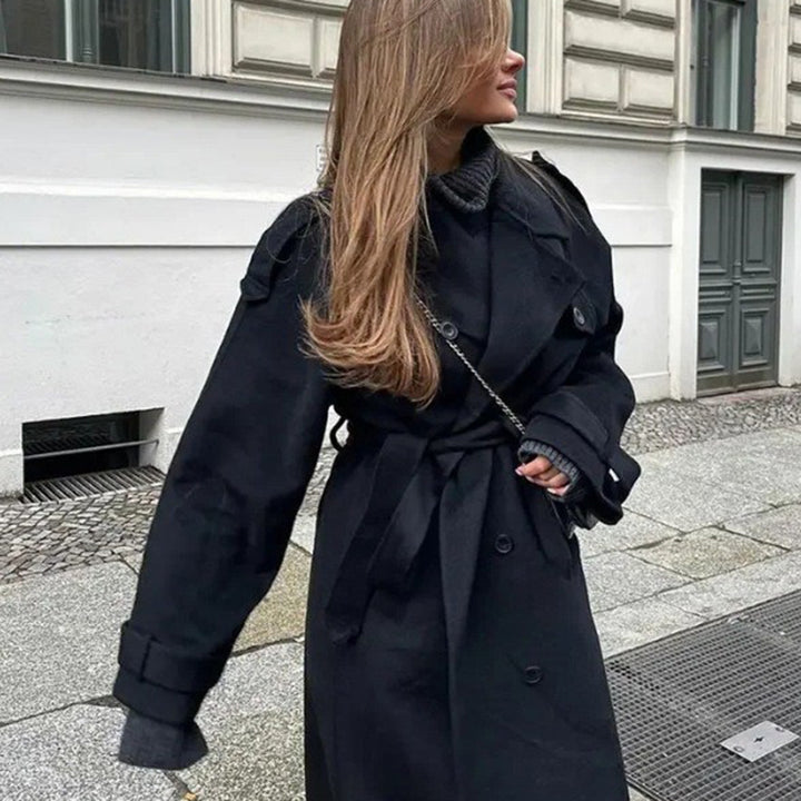 Elegant Double Button Coat – Minimalist Casual Winter Outerwear