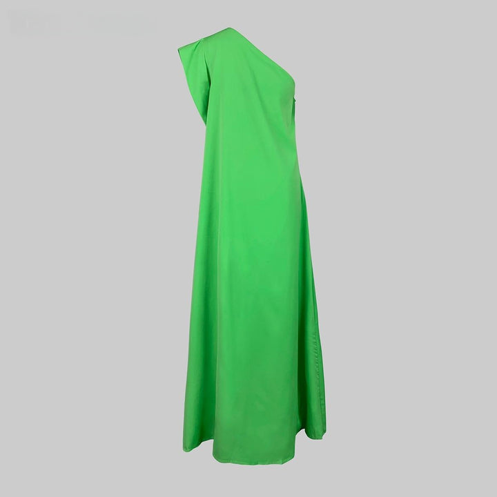 One-Shoulder Flowy Maxi Dress | Casual Beach Cover-Up Dress for Women