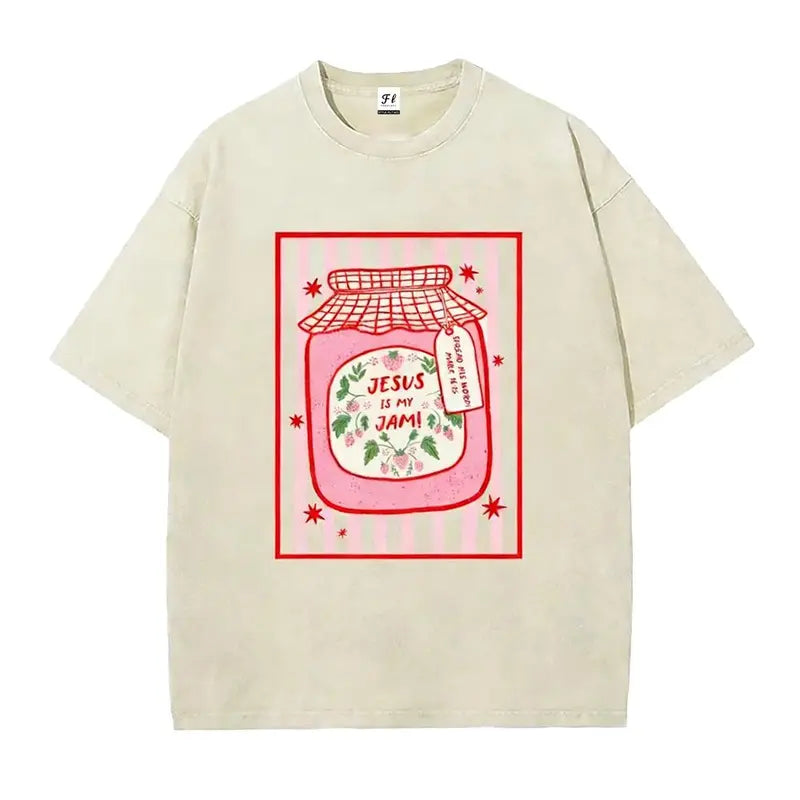 Unisex Jesus Is My Jam  Jam Jar Graphic T-Shirt