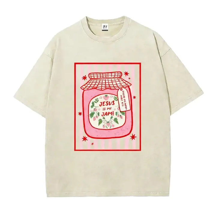 Unisex Jesus Is My Jam  Jam Jar Graphic T-Shirt