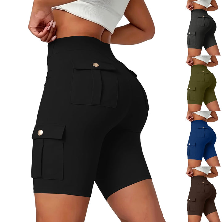 High-Waisted Cargo Biker Shorts