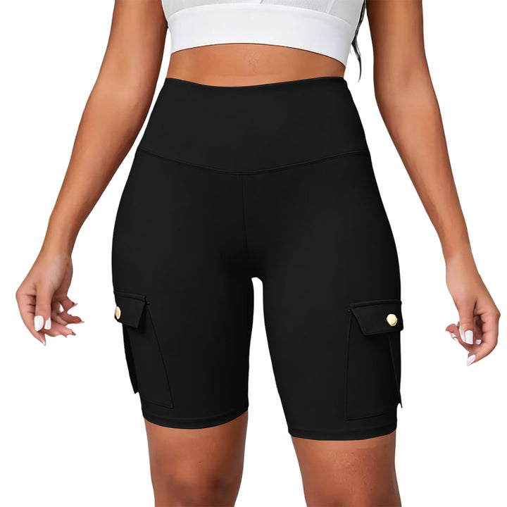 High-Waisted Cargo Biker Shorts