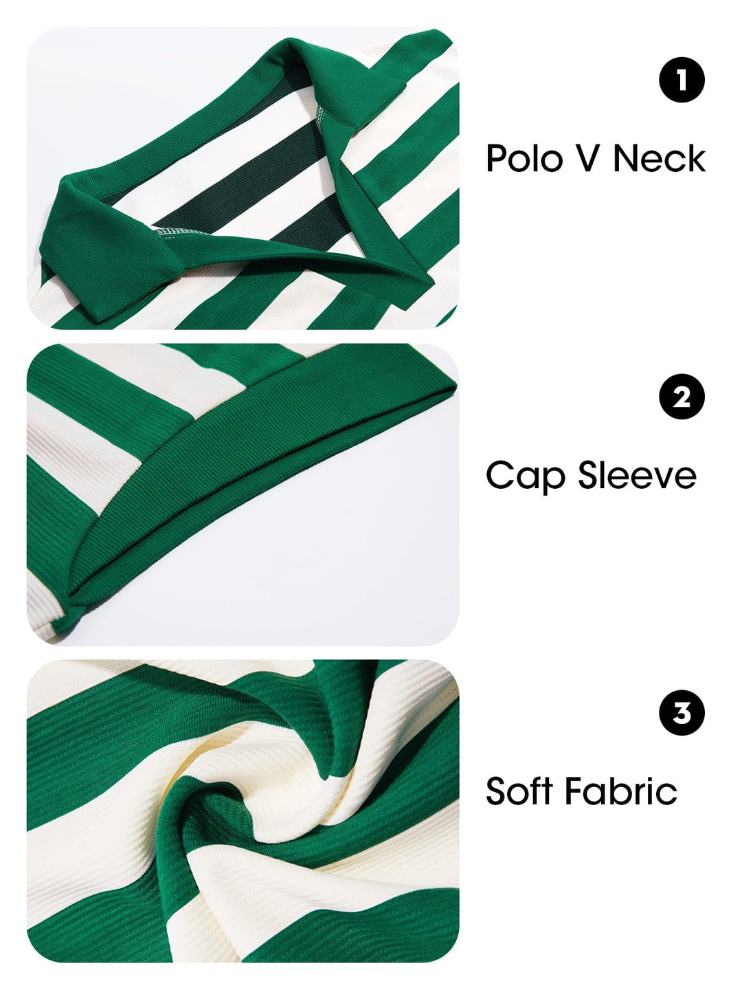 Stripe Polo Neck Mini Dress