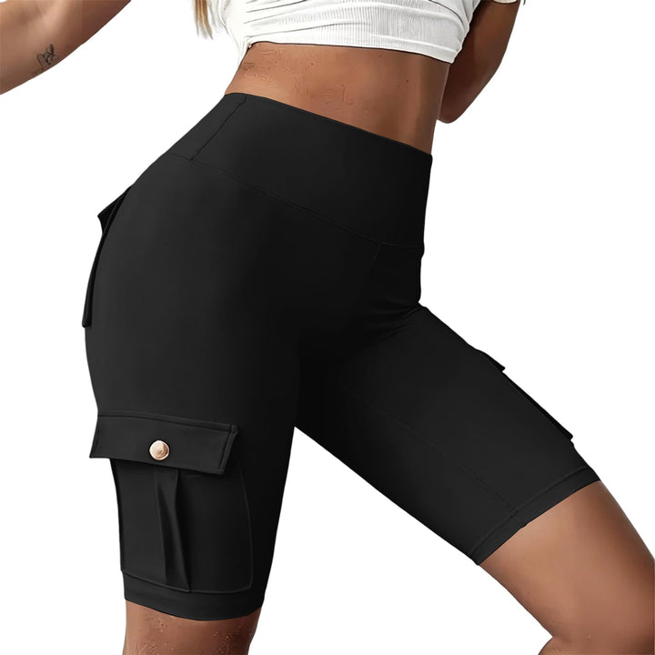 High-Waisted Cargo Biker Shorts