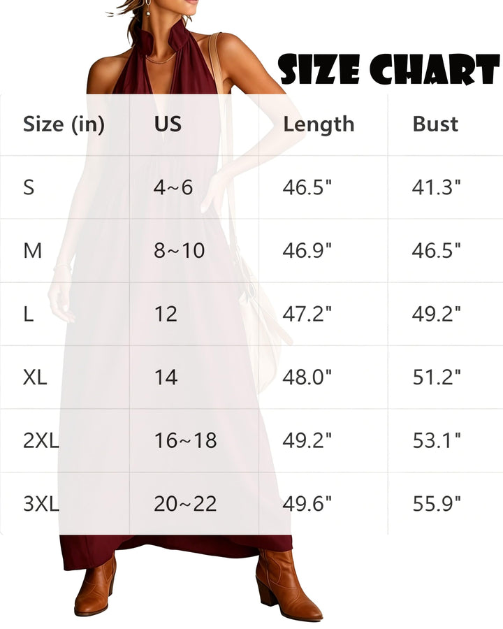 Beige Linen-Blend Halter Neck Maxi Dress
