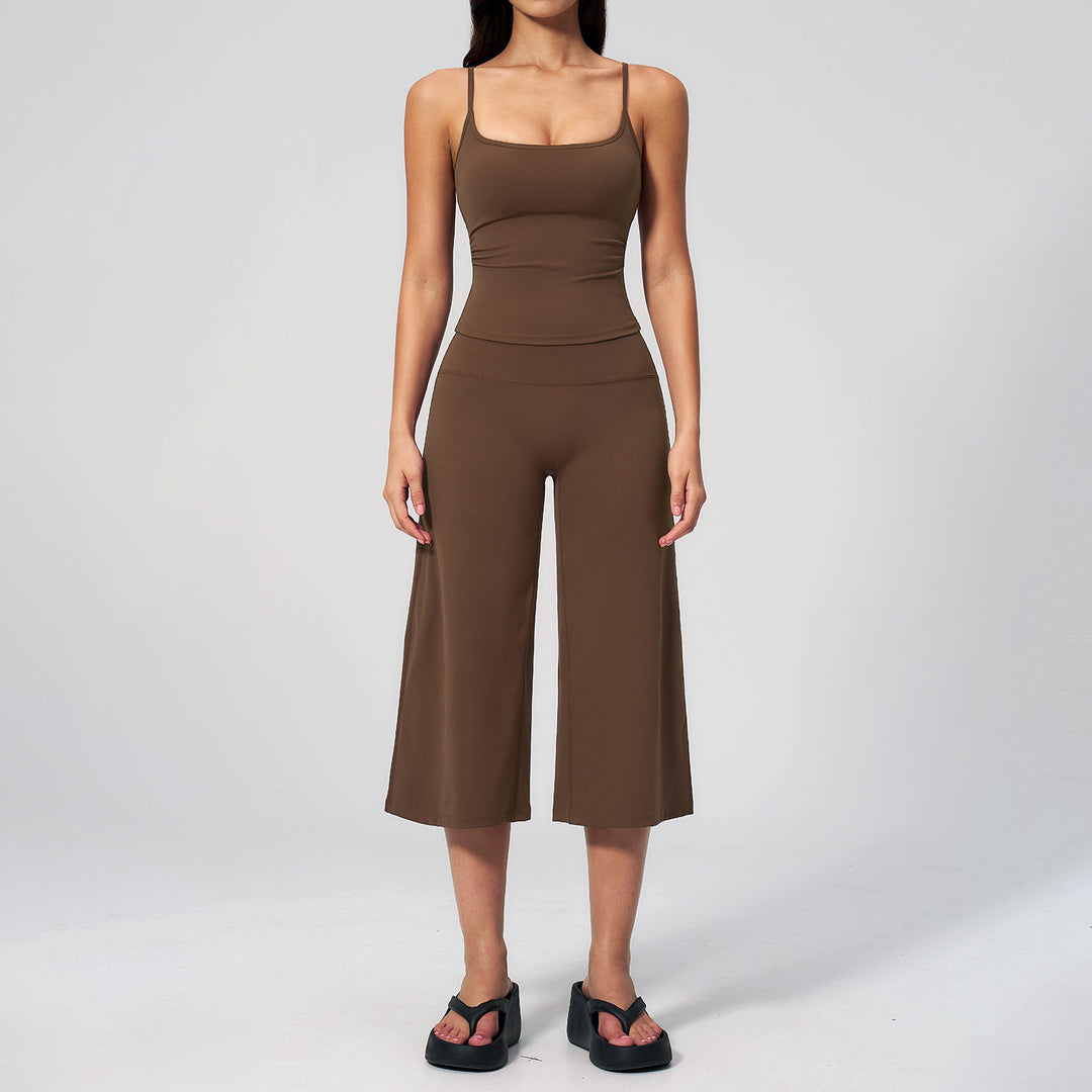 Quick-Dry Yoga Tank &amp;amp; Culotte Activewear Set