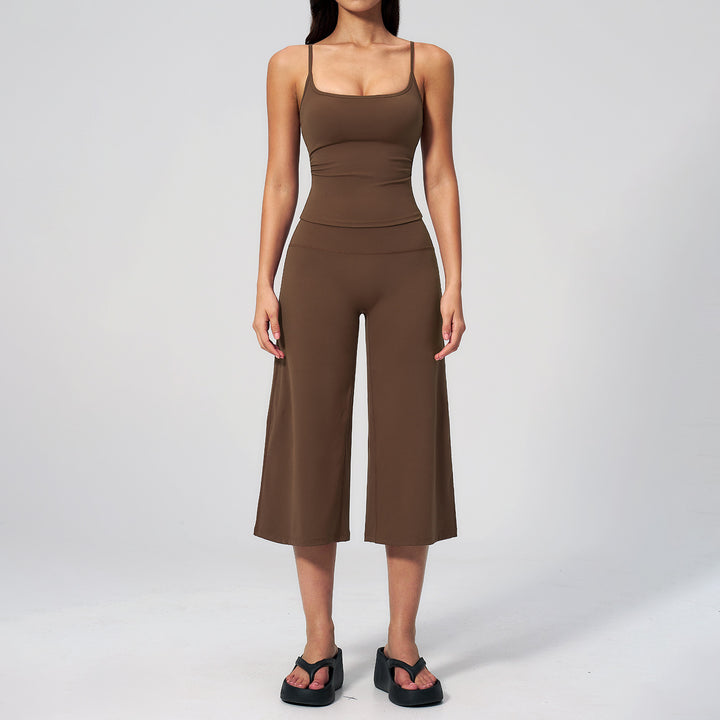 Quick-Dry Yoga Tank &amp;amp; Culotte Activewear Set
