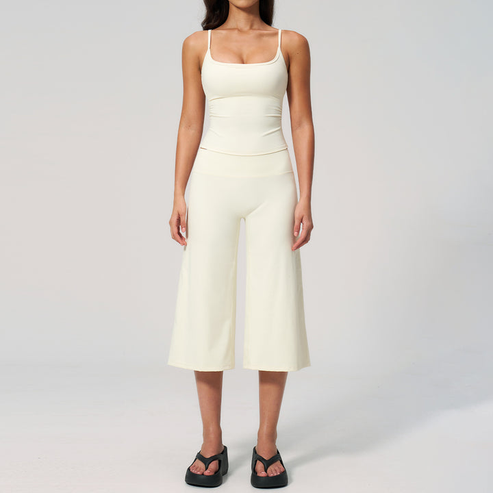 Quick-Dry Yoga Tank &amp;amp; Culotte Activewear Set
