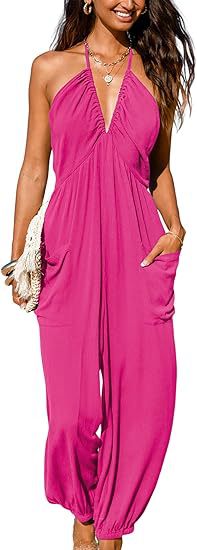 Black Halter Neck Wide-Leg Jumpsuit