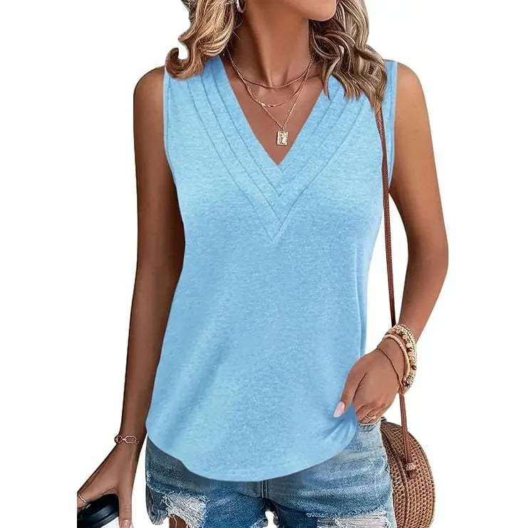 V-Neck Sleeveless Tank Top