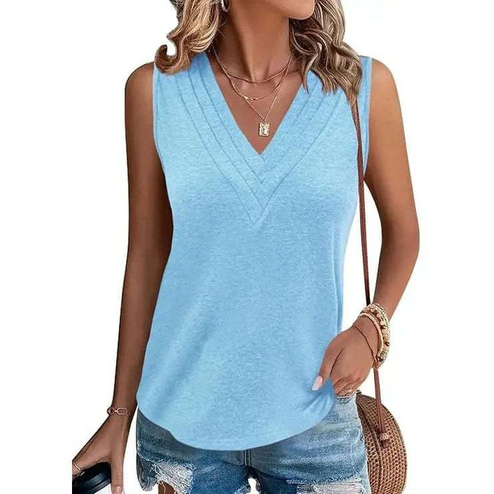 V-Neck Sleeveless Tank Top