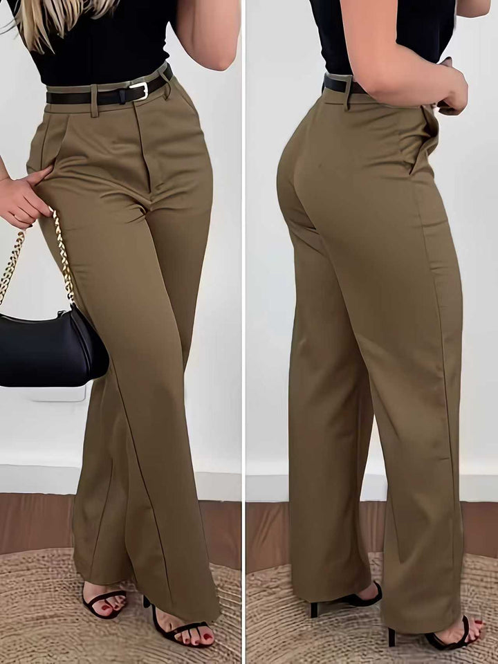 High-Waist Wide-Leg Dress Pants