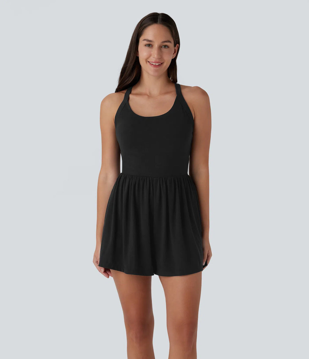 Active Romper, Easy On/Off Sleeveless One-Piece with Built-In Shorts