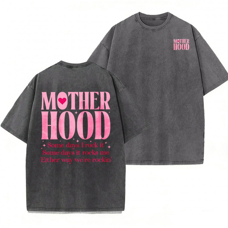 Oversized Crew Neck Mom Gift Motherhood Graphic Tee
