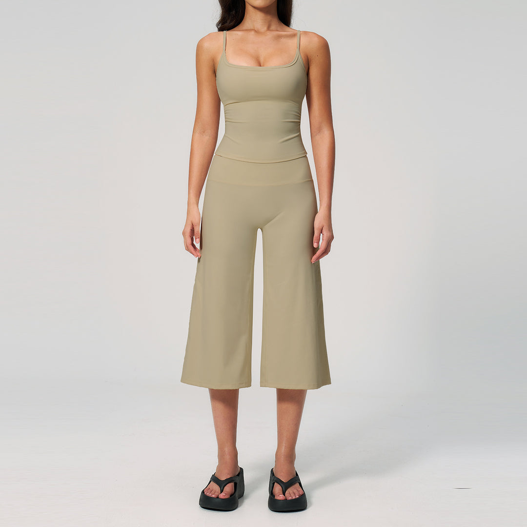 Quick-Dry Yoga Tank &amp;amp; Culotte Activewear Set