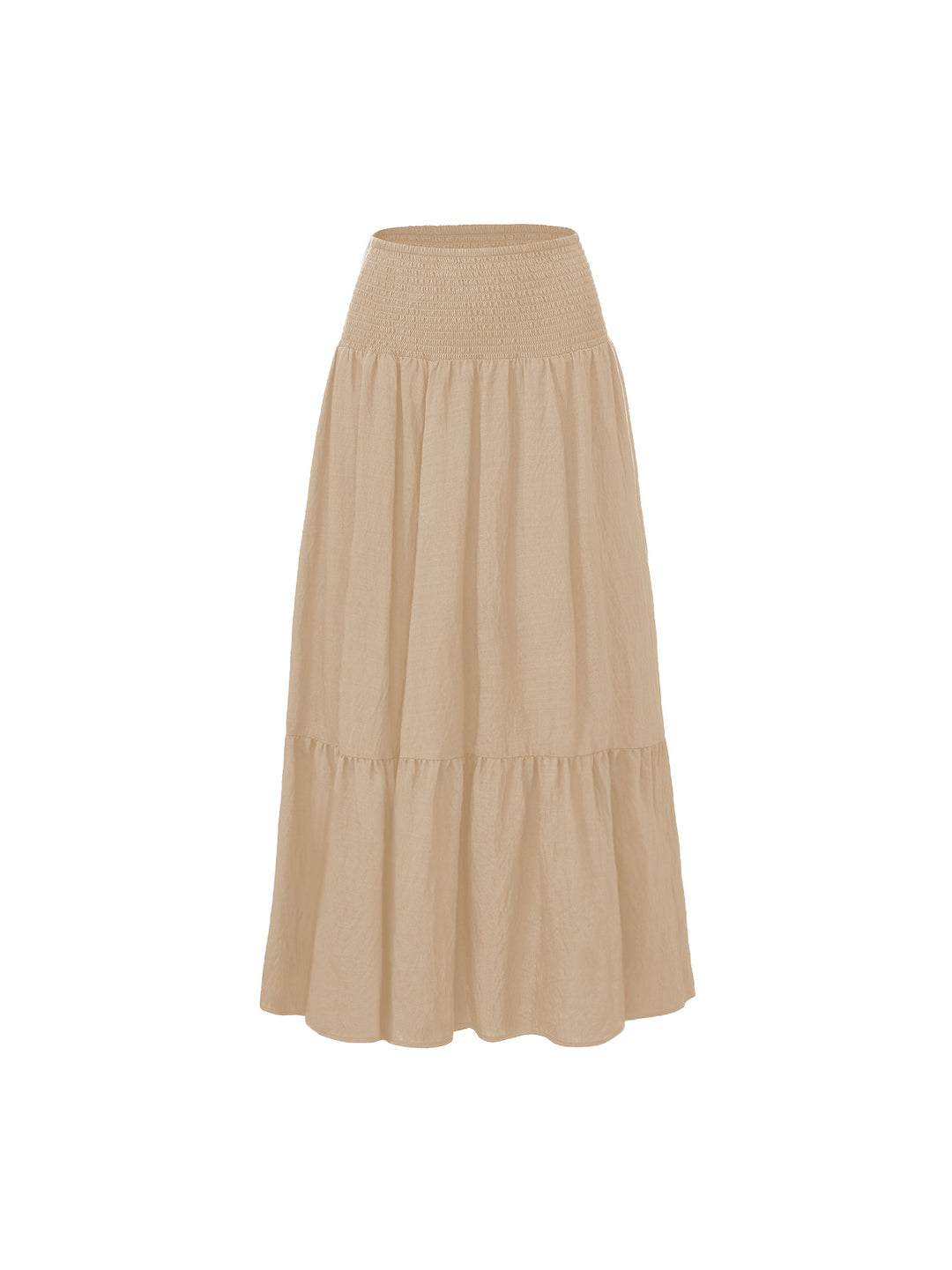 Smocked Waist Tiered Maxi Skirt Effortless movement. Everyday boho ease.