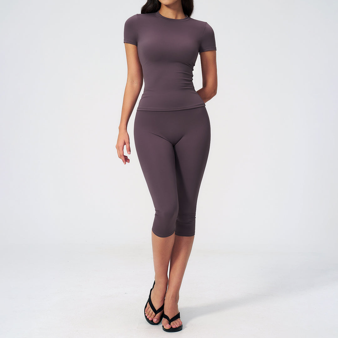 Breathable Quick-Dry Yoga Capri Set