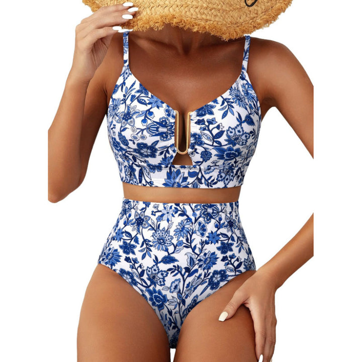 Floral High Waisted Bikini Set for Women – Sexy Two Piece Removable Pad Swimsuit