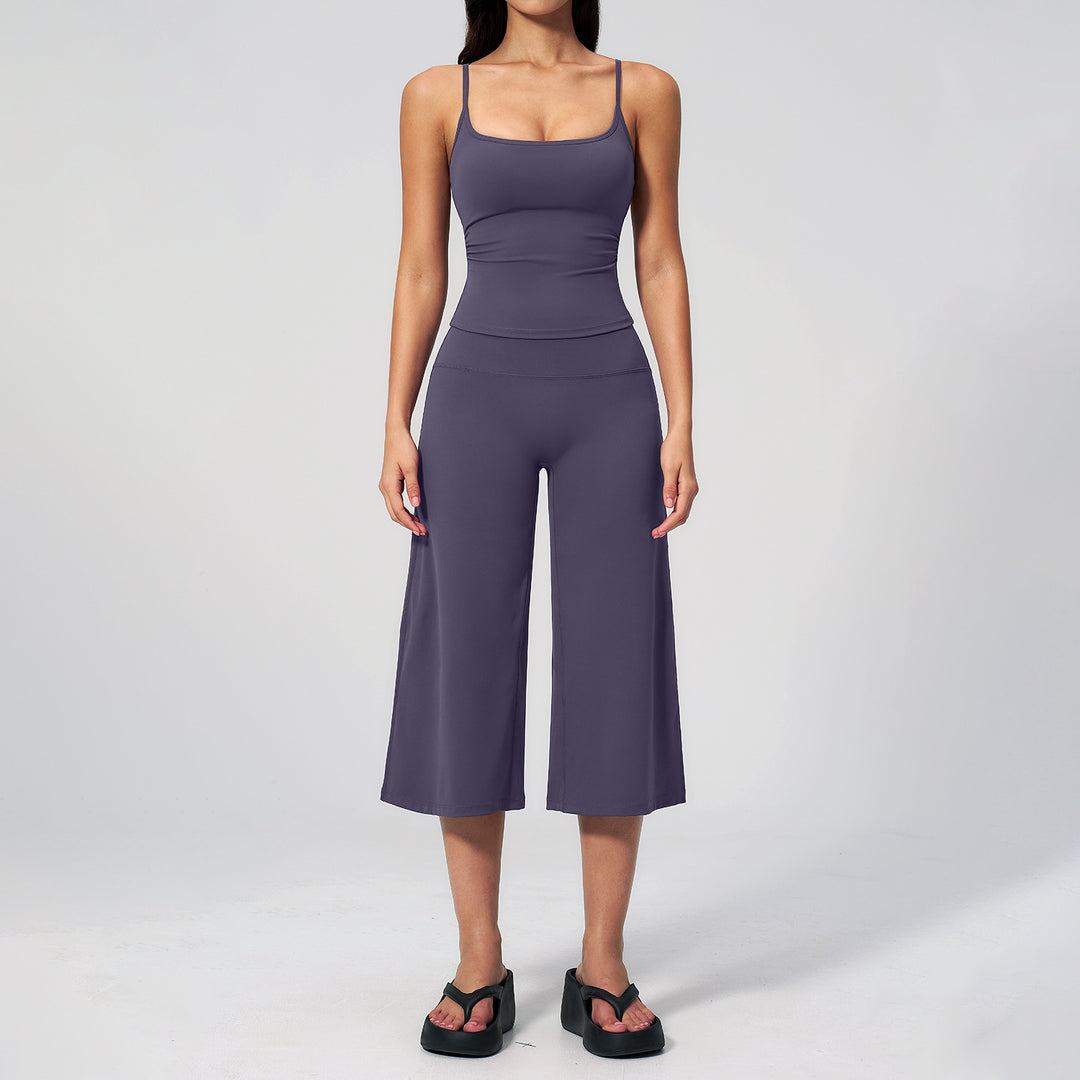 Quick-Dry Yoga Tank &amp;amp; Culotte Activewear Set