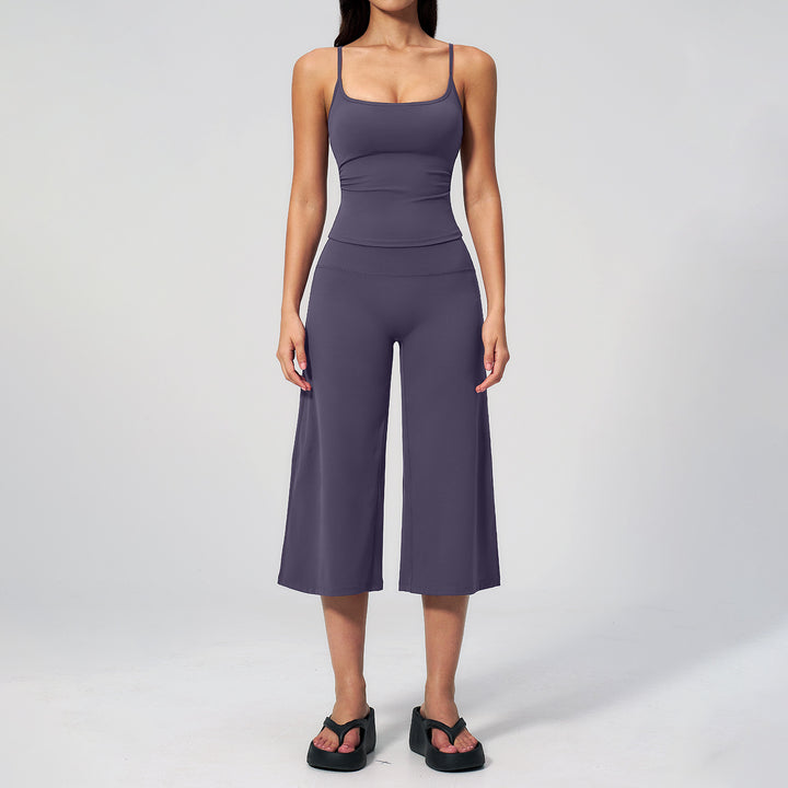 Quick-Dry Yoga Tank &amp;amp; Culotte Activewear Set