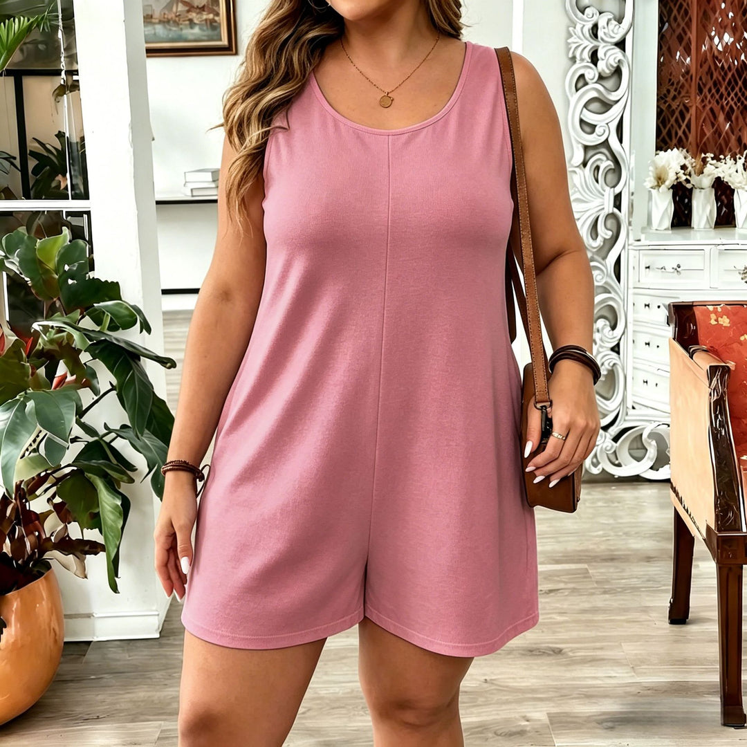 Plus Size Sleeveless Romper