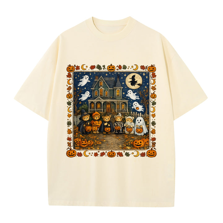 Halloween Teddy Bear Trick or Treat Graphic T-Shirt