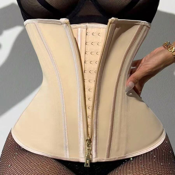 Waist Trainer for Women Zipper Corset Shapewear Tummy Control Mesh Waist Cincher Faja Body Shaper