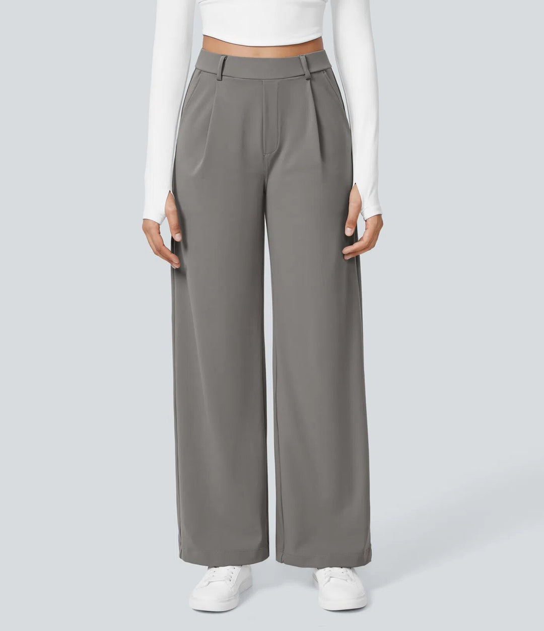 High Waisted Work Pants for Women Business Casual Outfits 2026 Office Dress Pants Trousers with Pockets