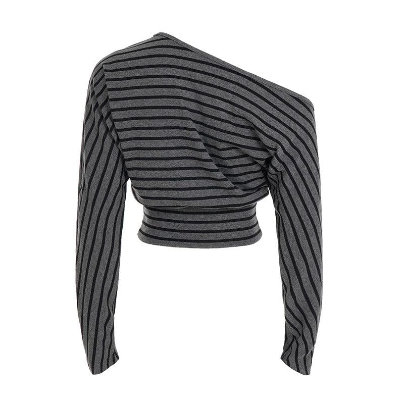 Multi-Style Striped Co-Ord Set | Halter / Off-Shoulder Top &amp; Drawstring Shorts for Women