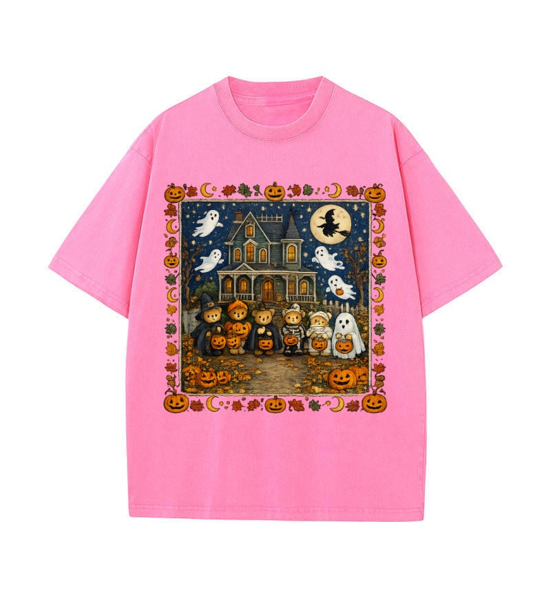 Halloween Teddy Bear Trick or Treat Graphic T-Shirt