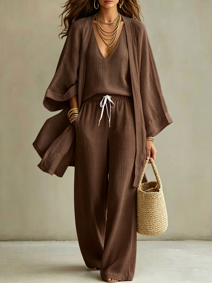 Linen Look 3 Piece Outfit