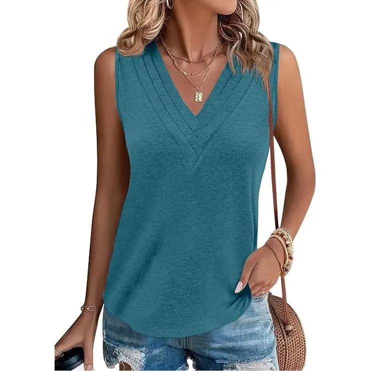 V-Neck Sleeveless Tank Top