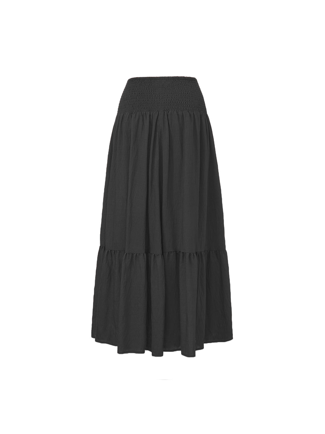 Smocked Waist Tiered Maxi Skirt Effortless movement. Everyday boho ease.