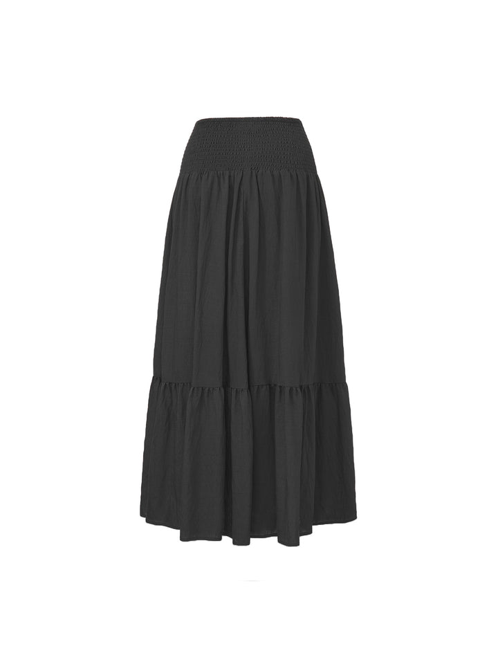 Smocked Waist Tiered Maxi Skirt Effortless movement. Everyday boho ease.