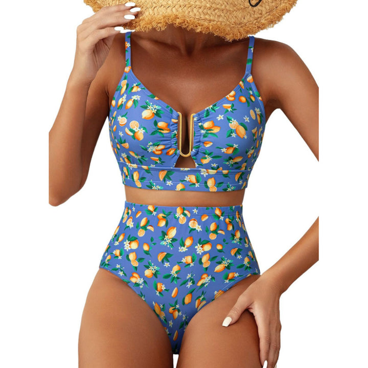 Floral High Waisted Bikini Set for Women – Sexy Two Piece Removable Pad Swimsuit