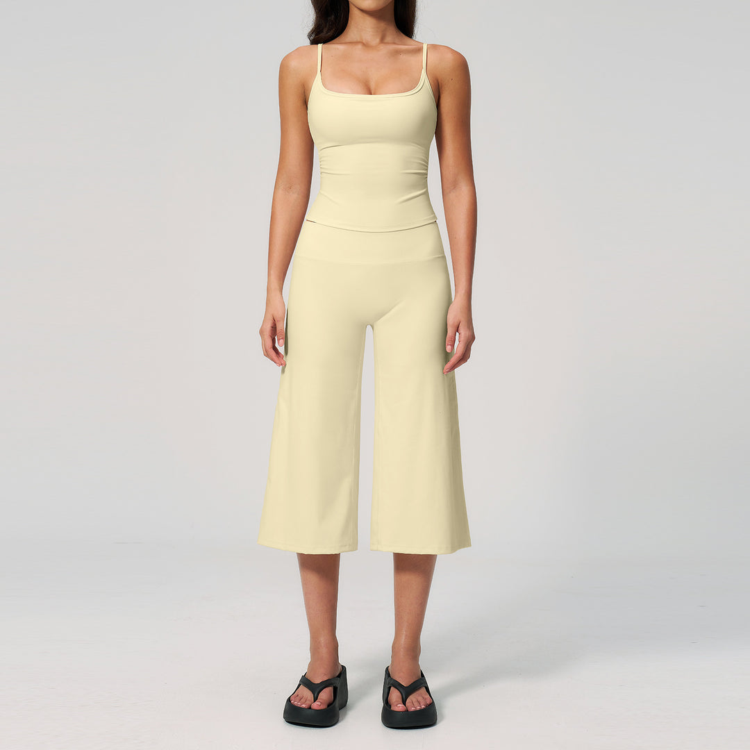 Quick-Dry Yoga Tank &amp;amp; Culotte Activewear Set