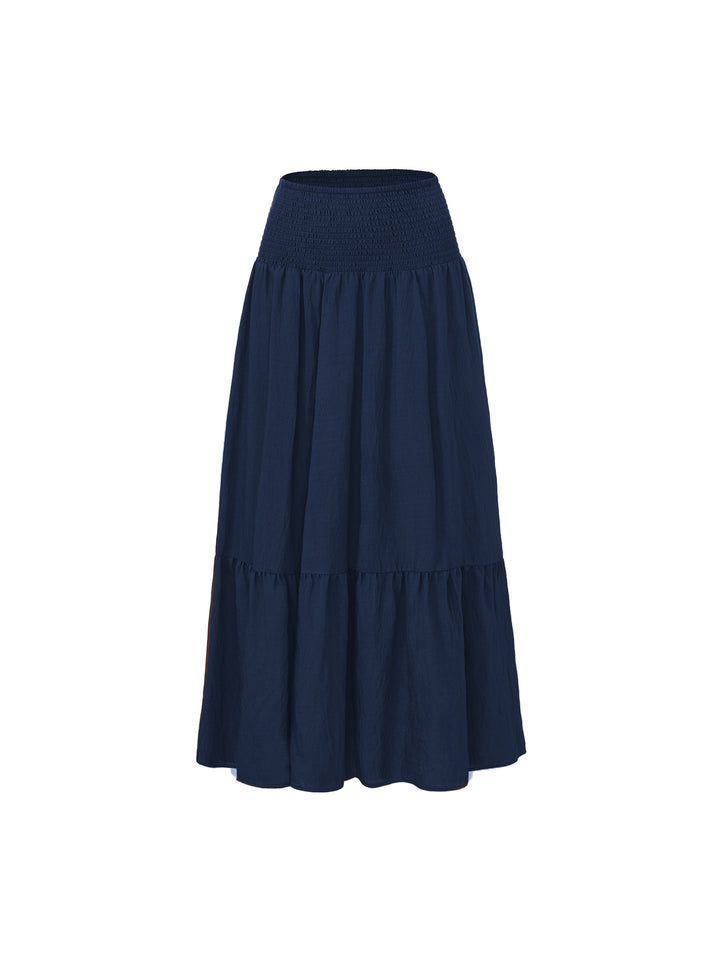 Smocked Waist Tiered Maxi Skirt Effortless movement. Everyday boho ease.