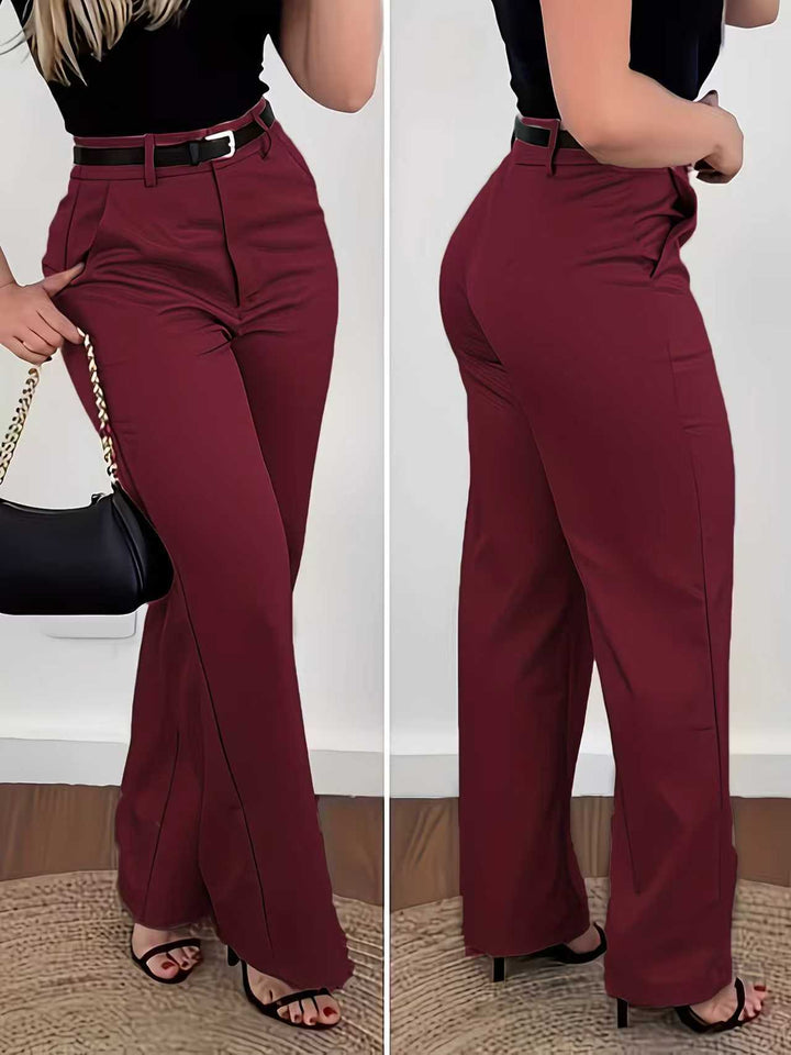 High-Waist Wide-Leg Dress Pants
