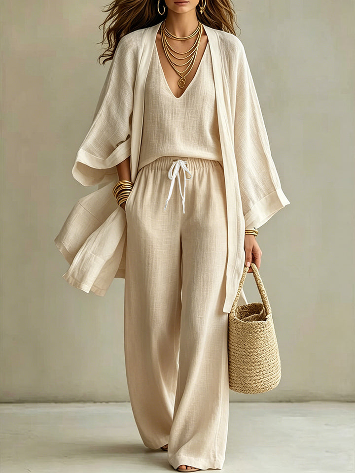 Linen Look 3 Piece Outfit