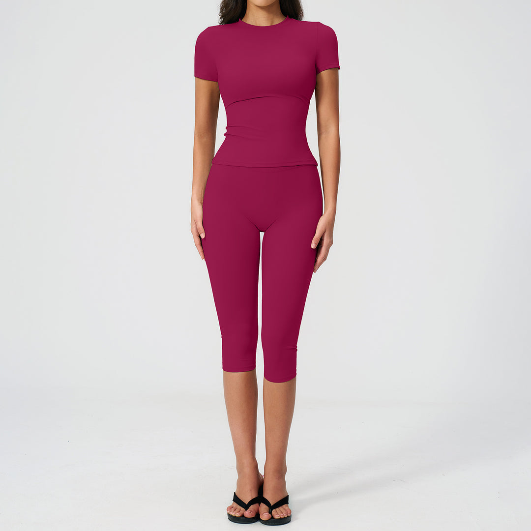 Breathable Quick-Dry Yoga Capri Set