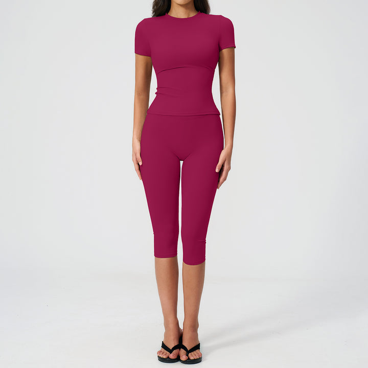 Breathable Quick-Dry Yoga Capri Set