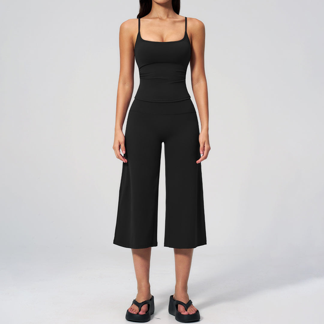 Quick-Dry Yoga Tank &amp;amp; Culotte Activewear Set
