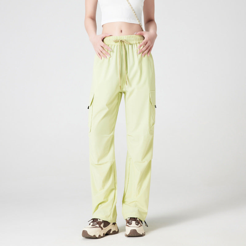 Quick-Dry Cargo Jogger Pants | Utility Streetwear Parachute Pants for Women